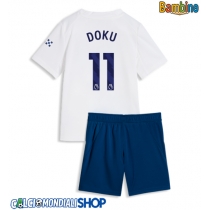 Maglie da calcio Manchester City Jeremy Doku #11 Terza Maglia Bambino 2026-27 Manica Corta + Pantaloni corti)